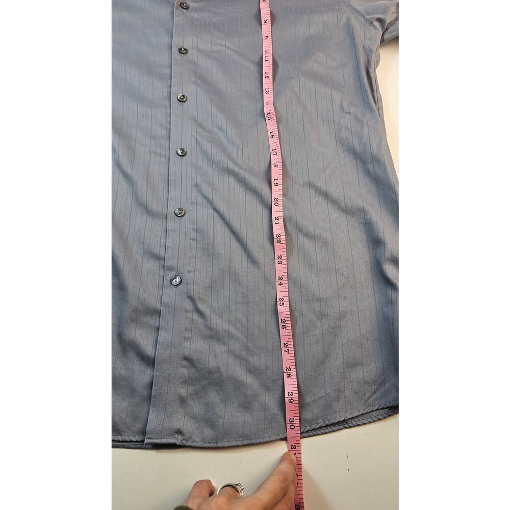 16 - 34 / 35 L grey wrinkle free dress shirt long sleeve button up EUC Kenneth C - Picture 7 of 8
